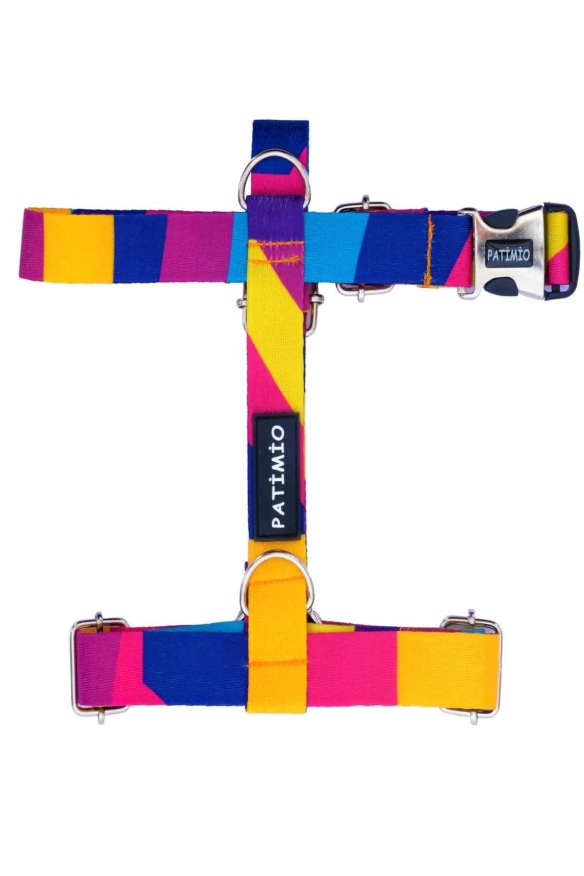 Adjustable Metal Buckle Dog Harness with Polyester Straps
