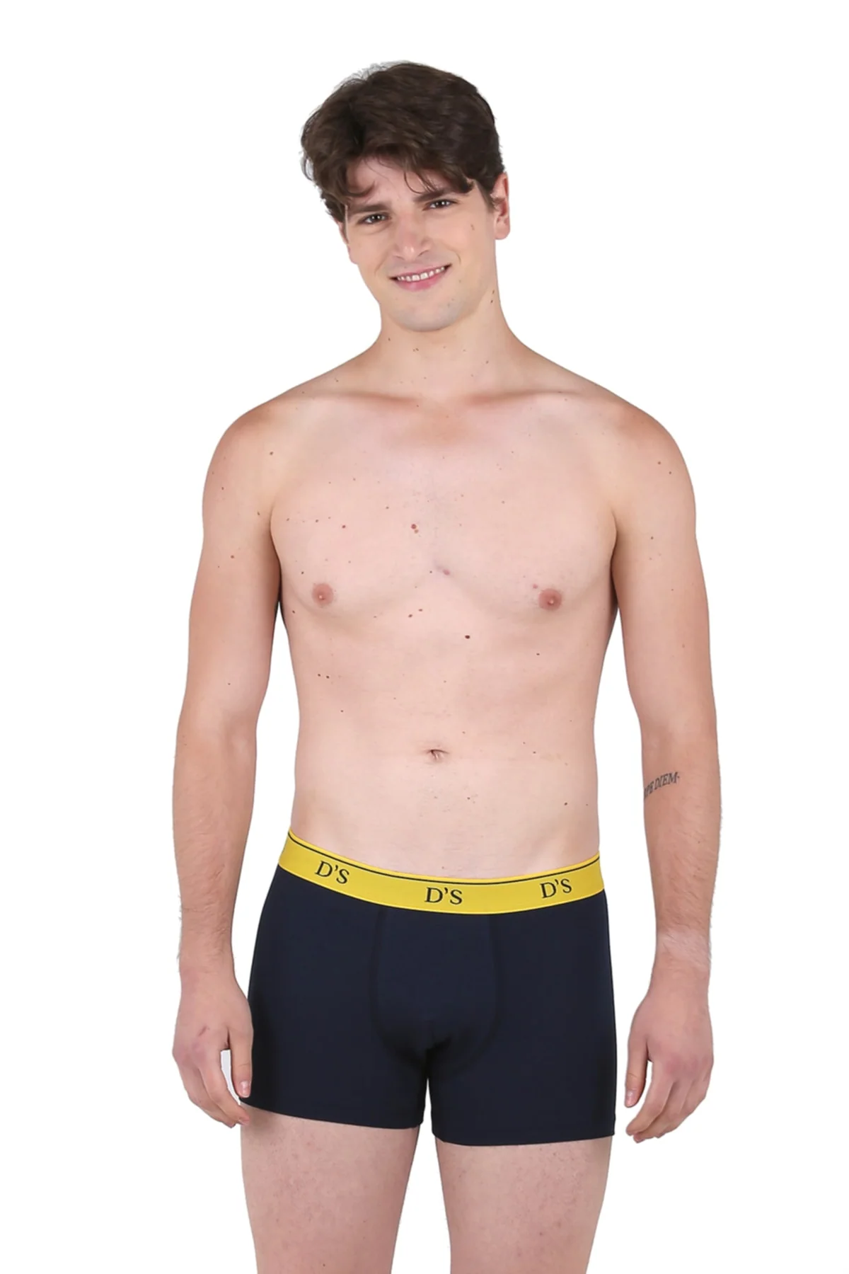 Mens 2-pack modal cotton elastane boxer briefs in diamond black