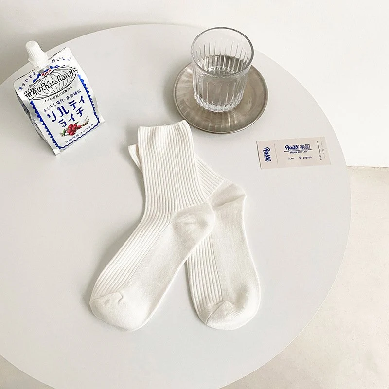 Comfortable Solid Color Socks for Women