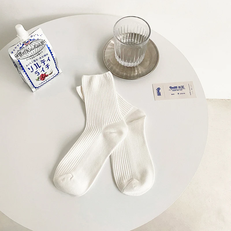 Comfortable Solid Color Socks for Women
