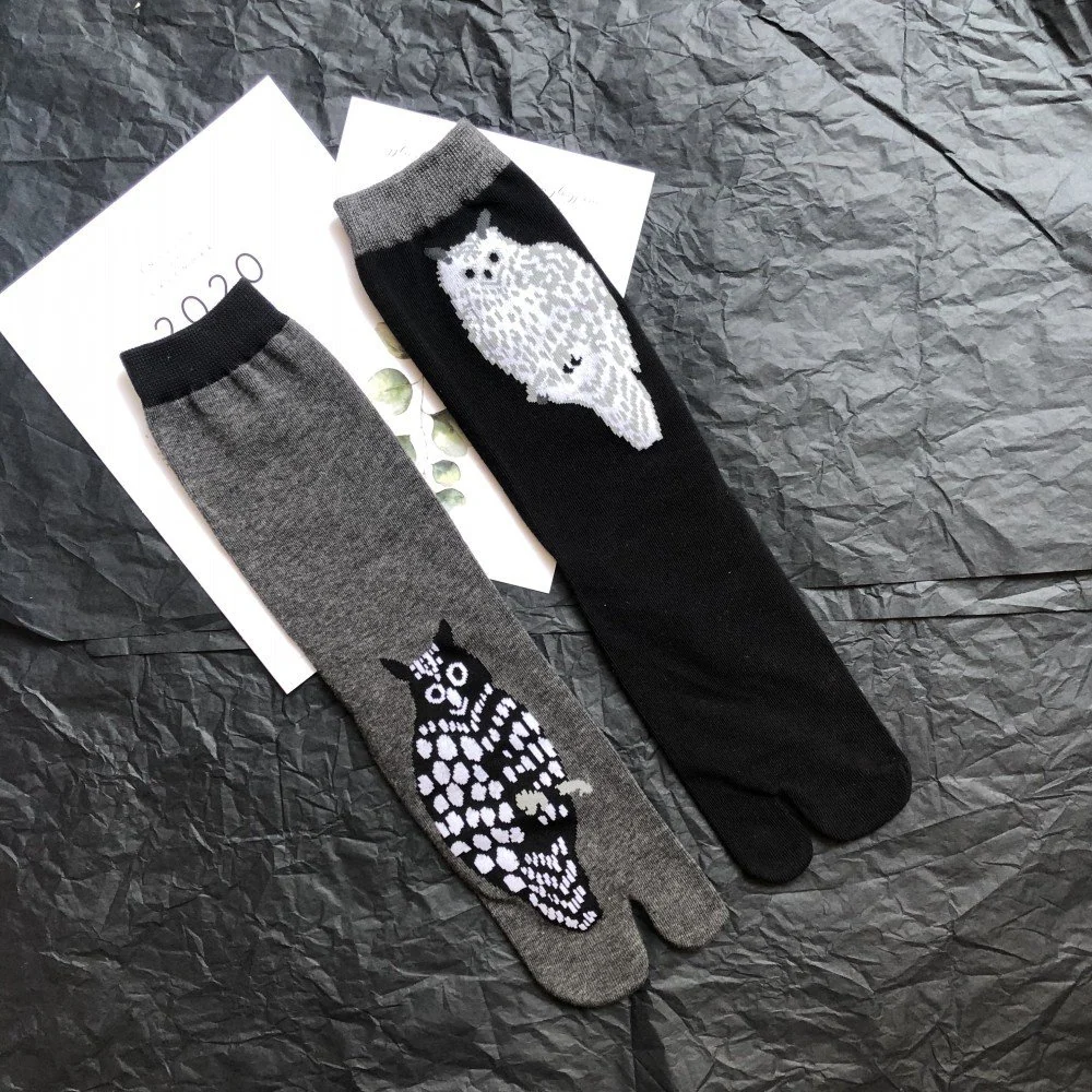 Comfortable Women's Split Toe Jacquard Socks