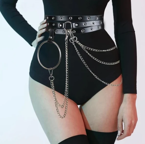Concave Waist Chain Punk Style