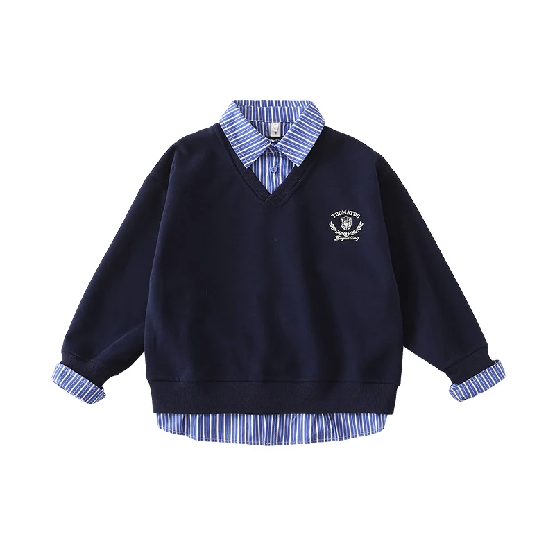 Coordinating Kids' Patchwork Polo-Neck Sweater Sets