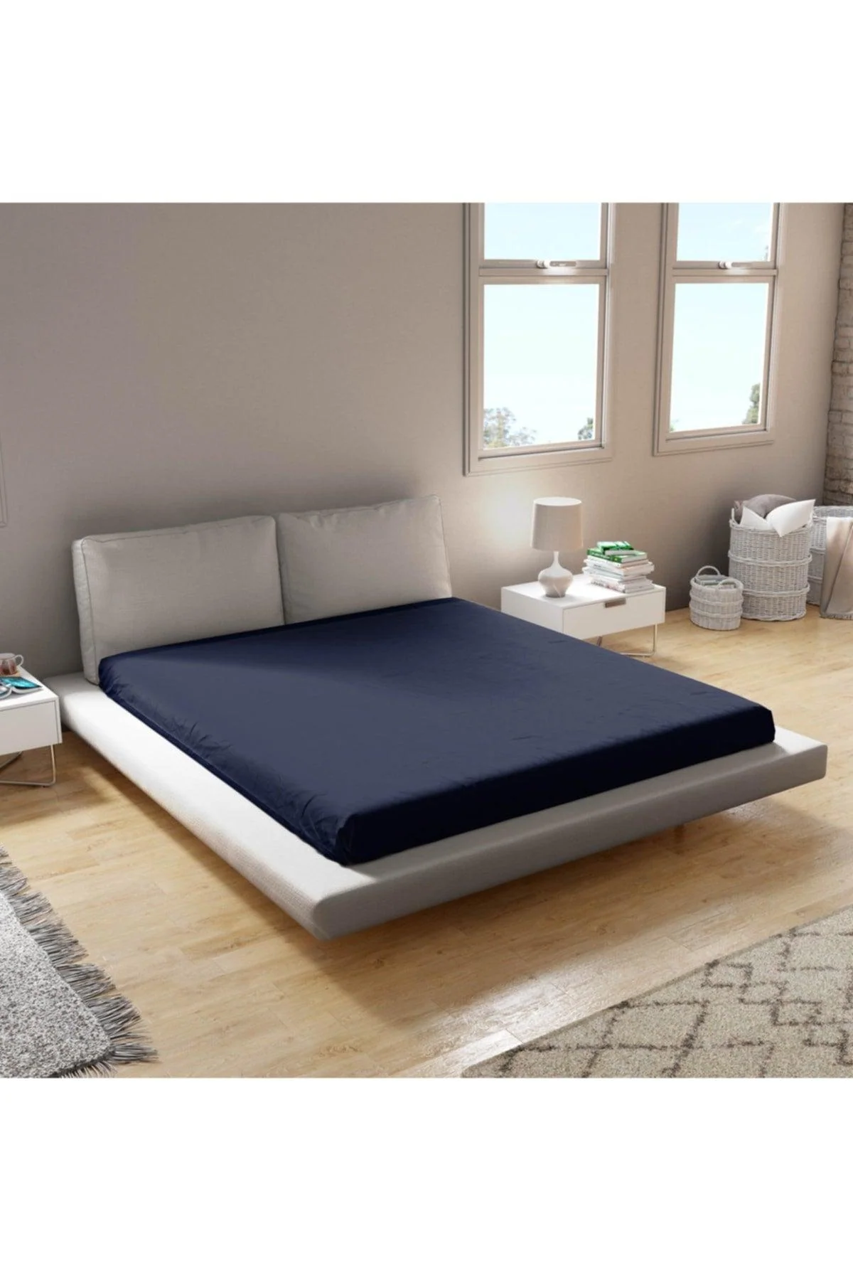 100% cotton elastic bed sheet set in single, double or oversized