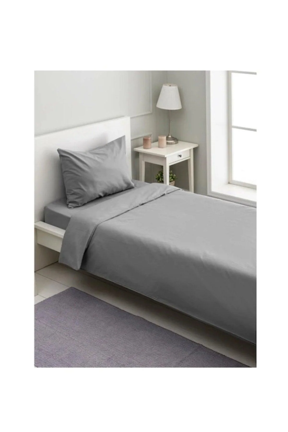 Combed cotton single bed sheet with deep pocket elastic