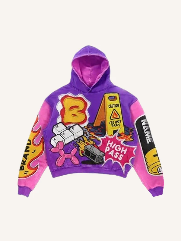 Couple Abstract Pattern Hooded Sweatshirt Set