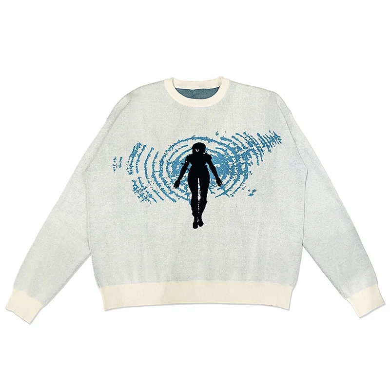 Cozy Cartoon Round Neck Loose Pullover Sweater