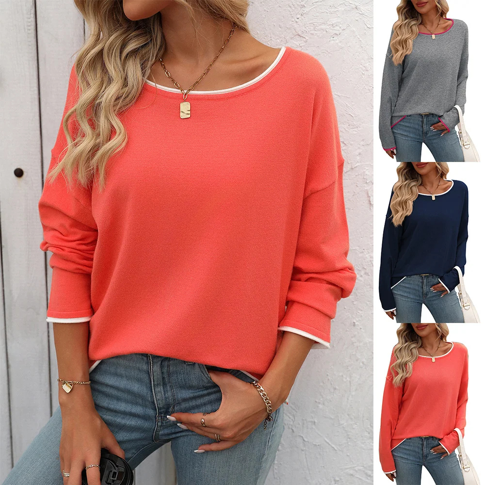 Cozy Colorblock Long Sleeve Pullover Sweater