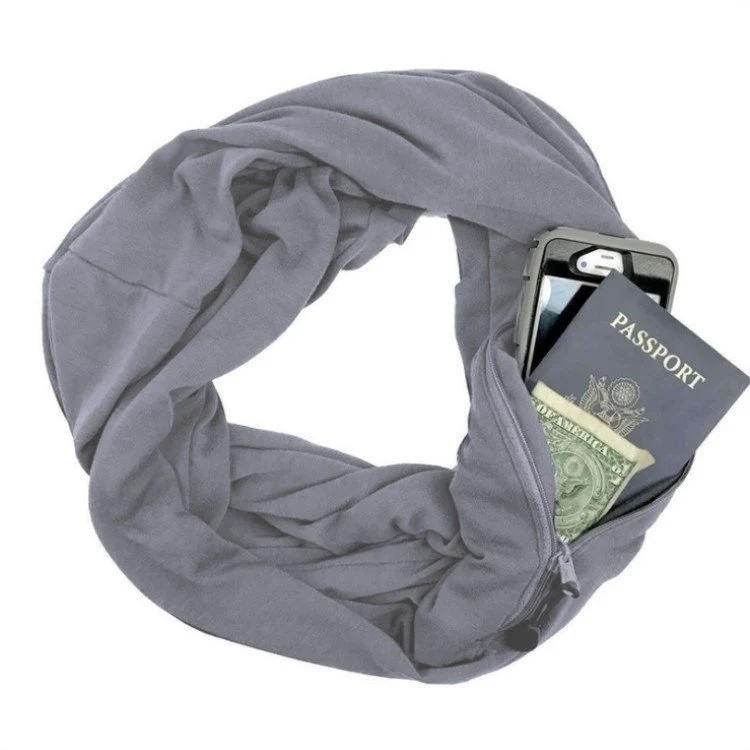 Cozy Double Layer Pocket Scarf - Soft & Stylish