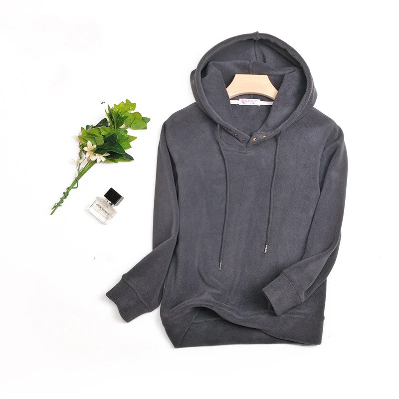 Cozy Drawstring Half-Collar Loose Hoodie