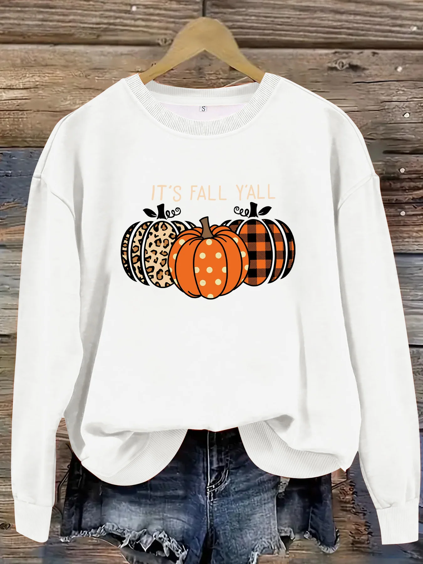 Cozy Halloween Pumpkin Pullover Sweatshirt
