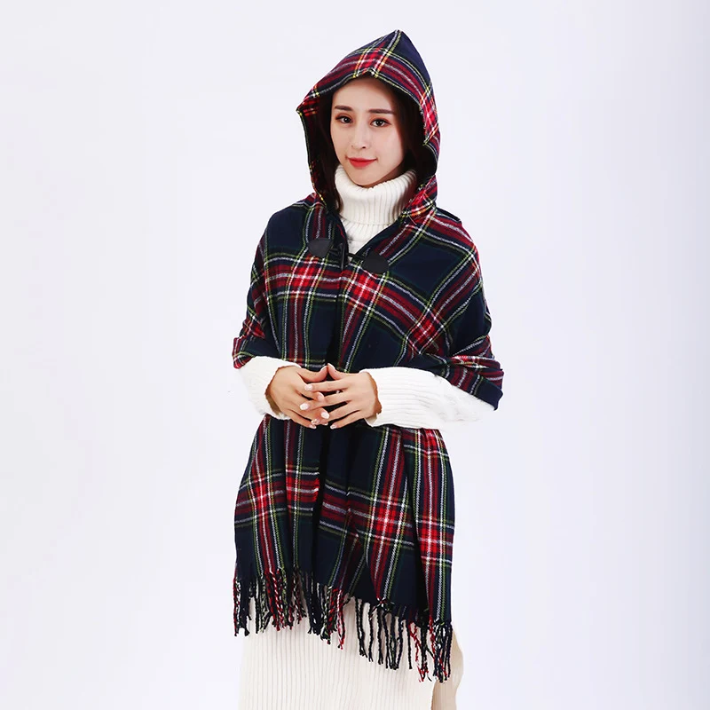 Cozy Hooded Shawl