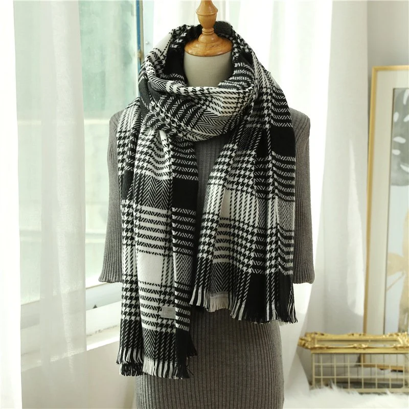 Cozy Plaid Shawl Scarf