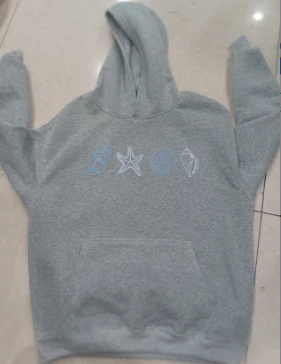 Cozy Shell Print Drop-Shoulder Pullover Sweater