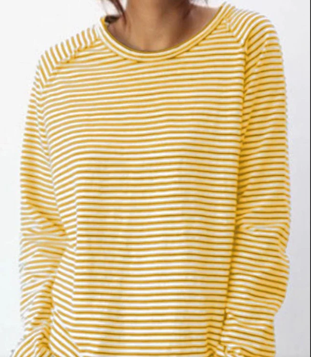 Cozy Striped Raglan Long Sleeve Pullover Sweater