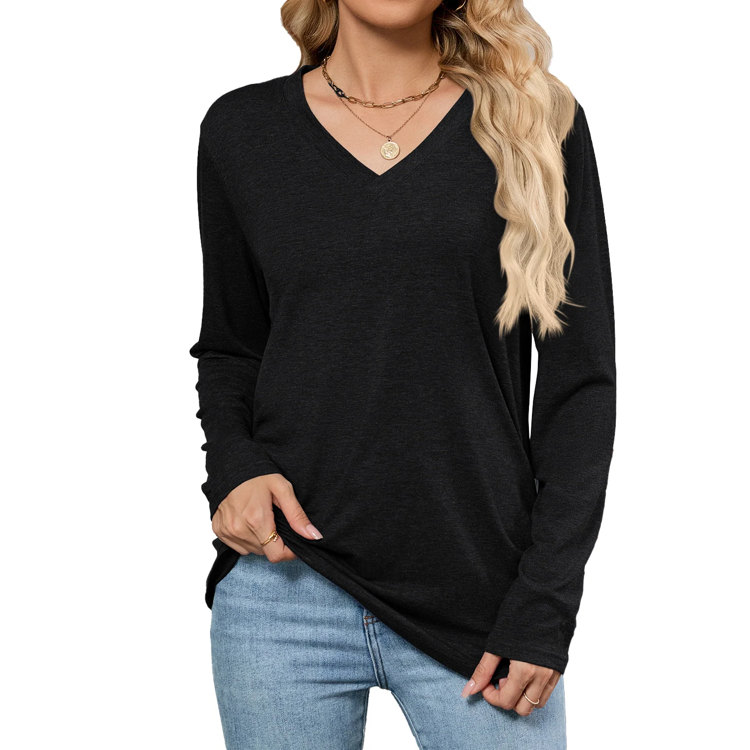 Cozy V-Neck Pullover Hoodie