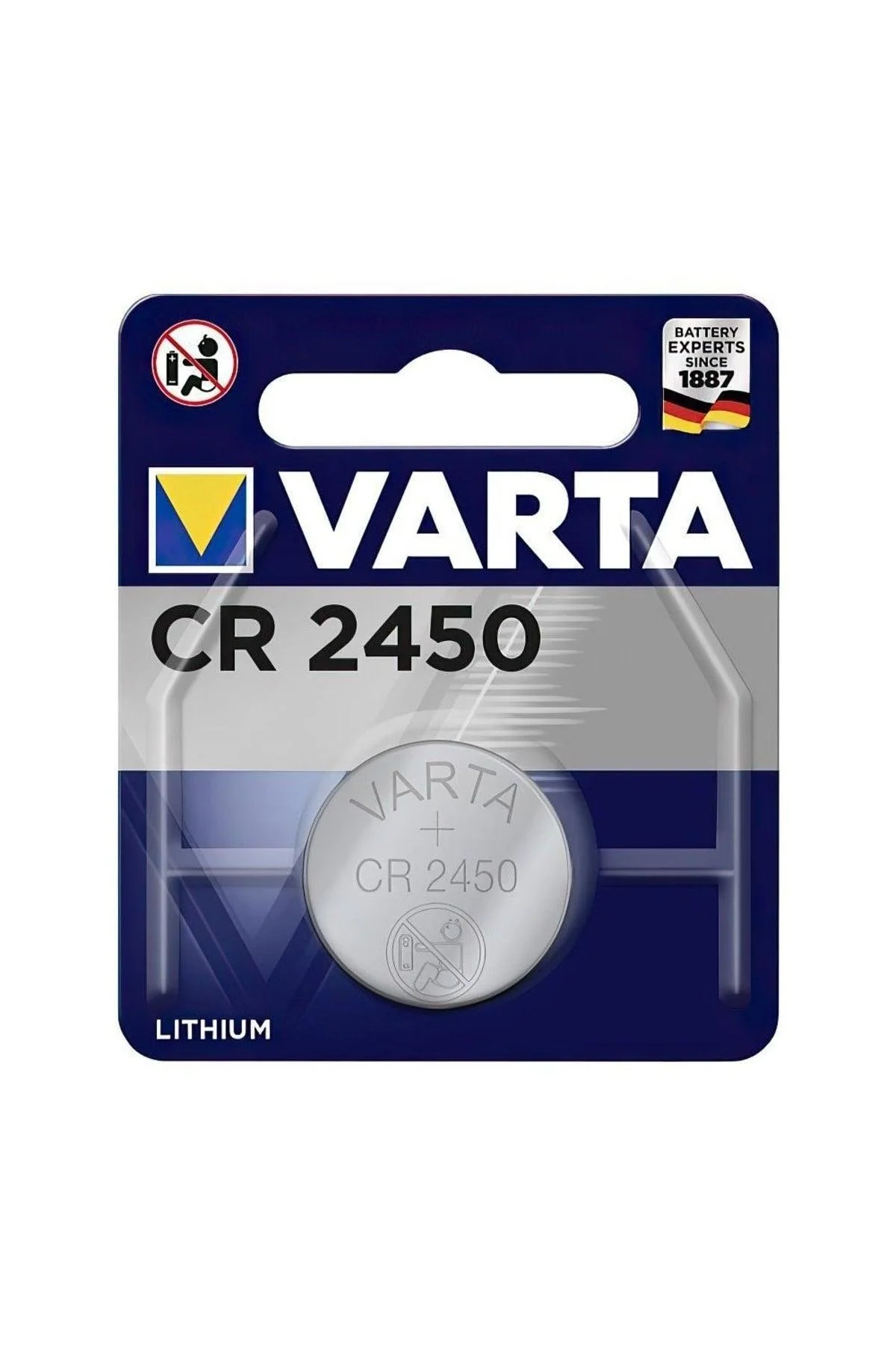 CR2450 3V lithium coin cell battery