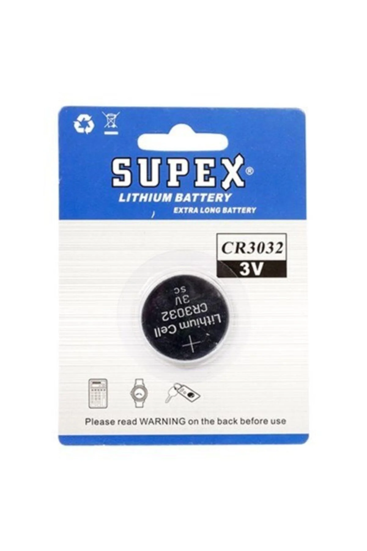 CR3032 3V Lithium Coin Cell Battery - Single Piece