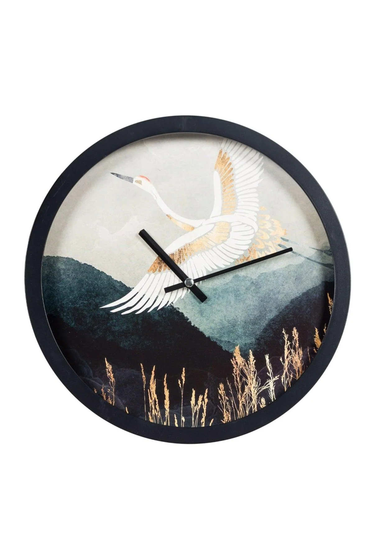30cm silent wall clock with plastic housing in white