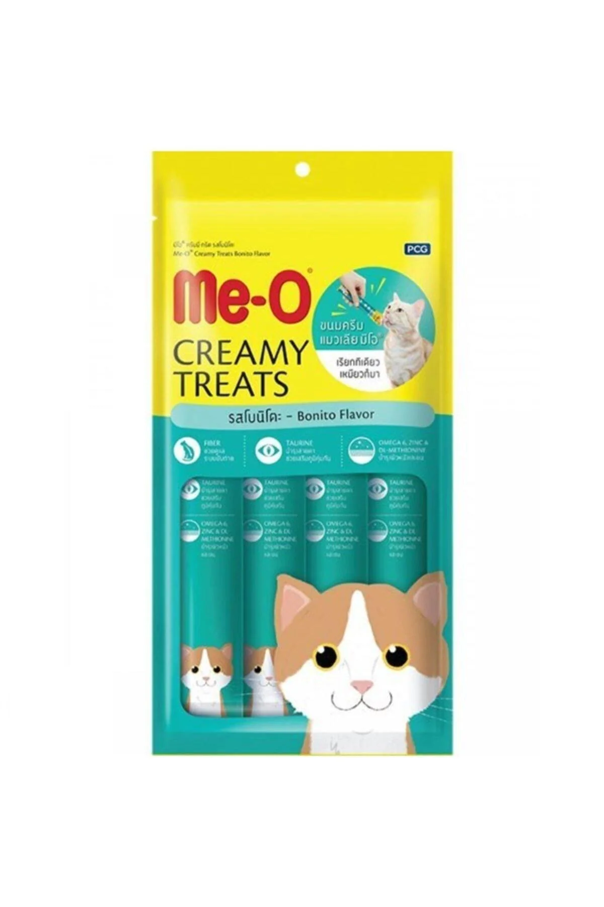 Creamy Bonito Complementary Treats for Adult Cats, 4 x 15g Packs