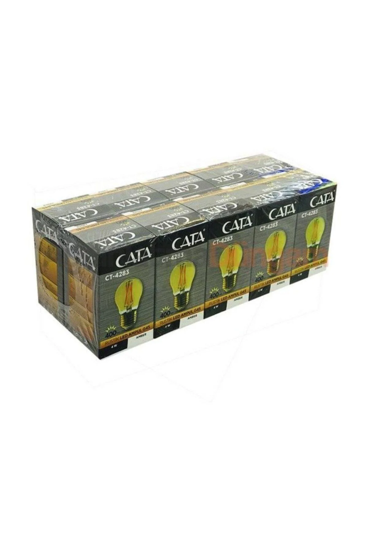 10-Pack 4W G45 Rustic LED Bulb – Amber Light, E27 Base, 280 lm