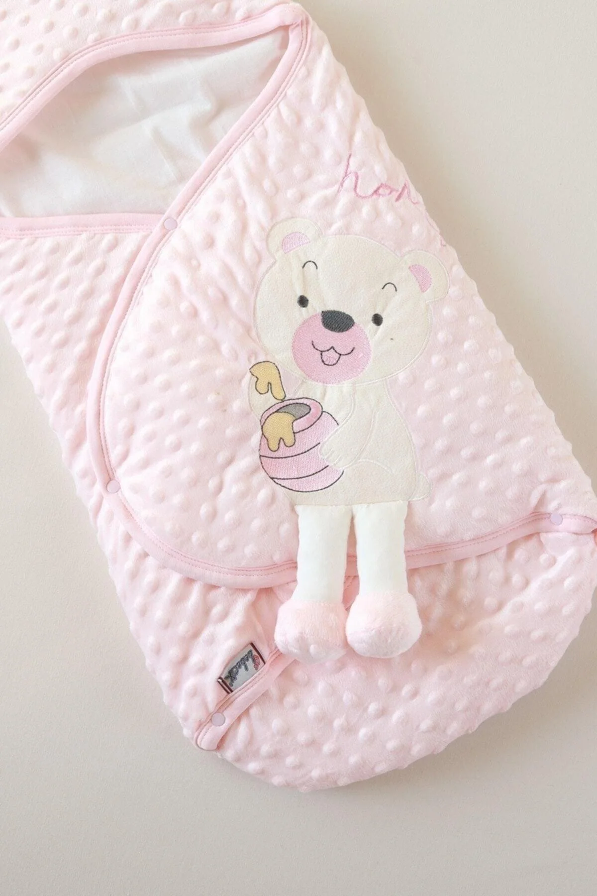 Embroidered Velboa Baby Swaddle – Cute Design