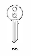 Nickel‑Plated Cylinder Key – Model CB6X