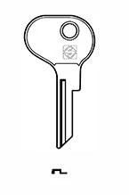 Bright nickel-plated cylinder key for high-security locks
