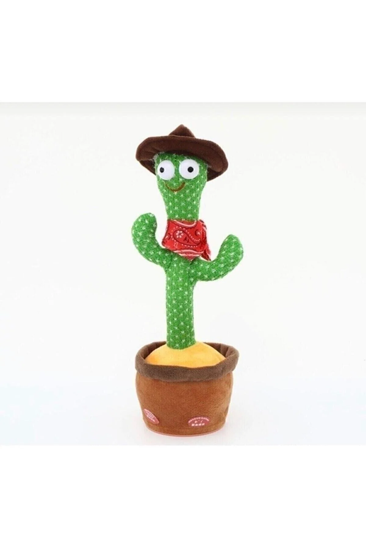 Dancing light-up plush cactus toy with music and sound recording