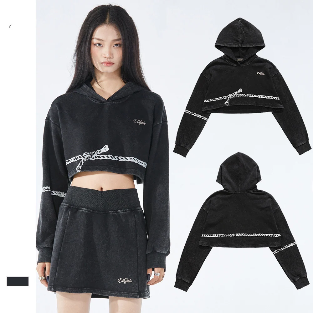 Dark Gothic Distressed Hooded Sweater