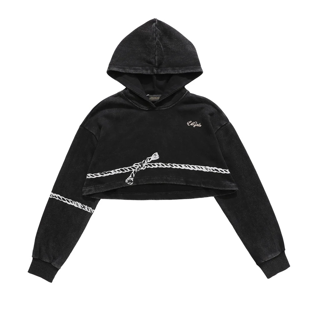 Dark Gothic Distressed Hooded Sweater