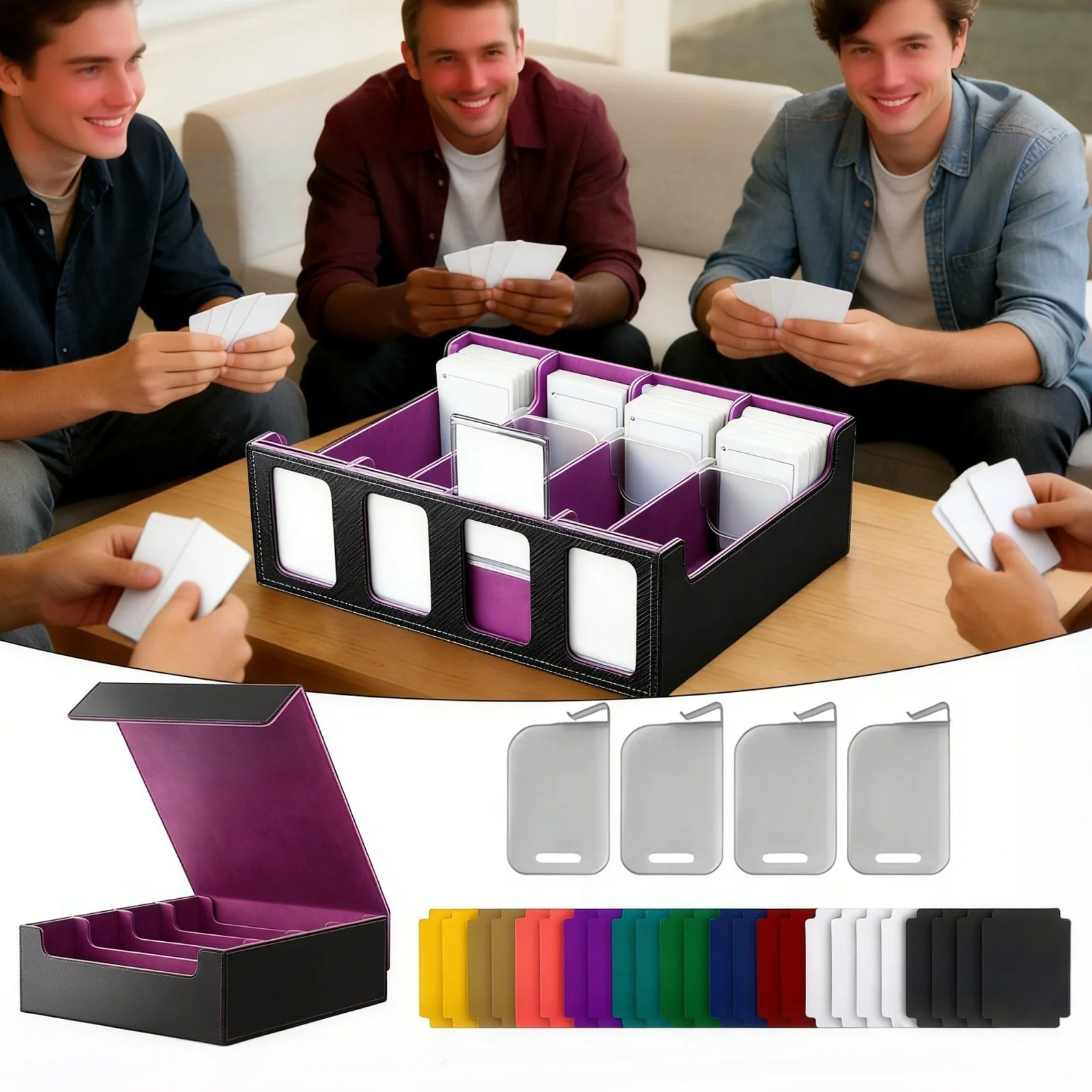 Deck Box Storage Organizer for Trading Cards & Documents