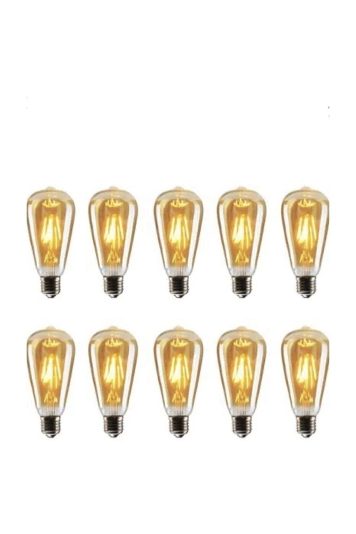 4W Rustic Pear Shaped LED Bulb – 10 Pack, 2700K Warm Light, 660 Lumen, 50,000 Hour Lifespan