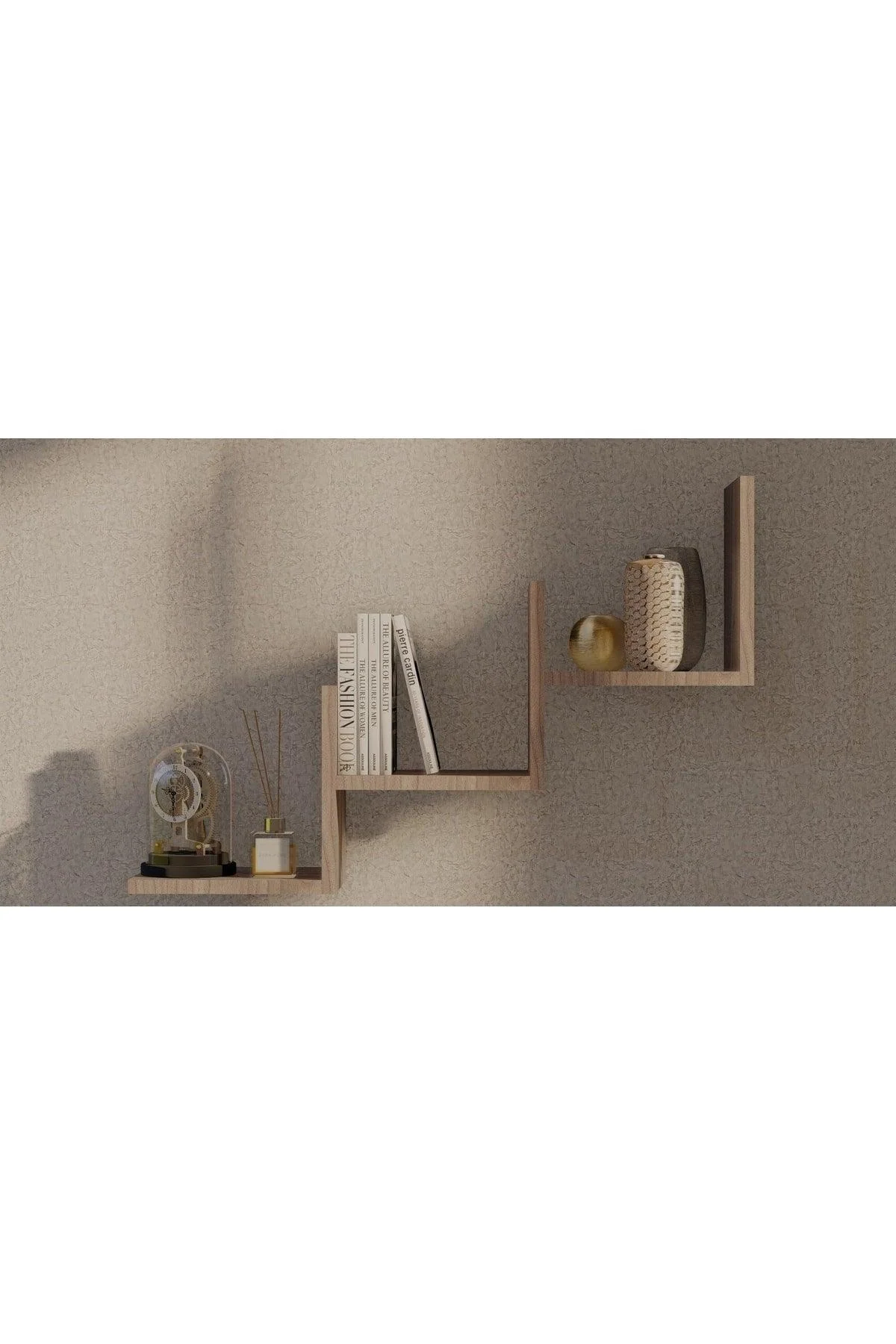 80x16x50cm decorative shelf set with chipboard construction