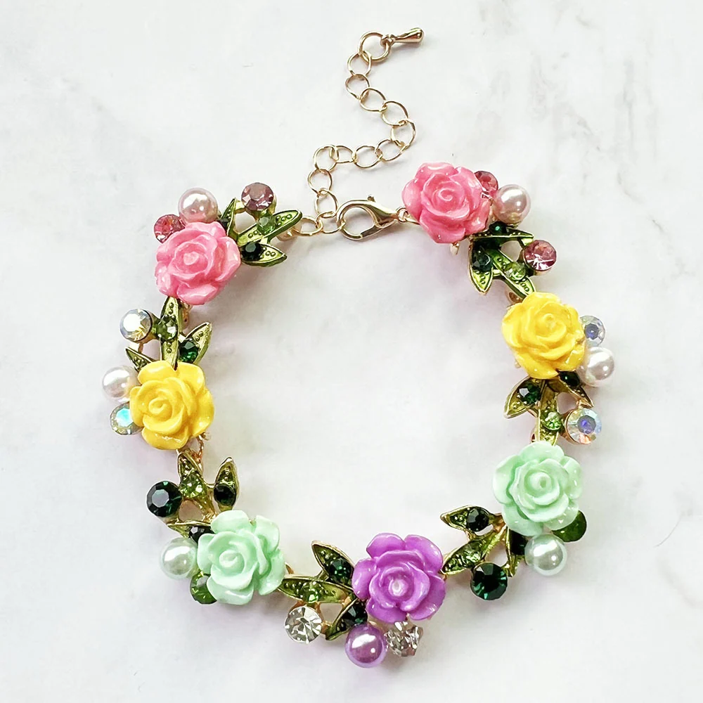 Diamond Camellia Charm