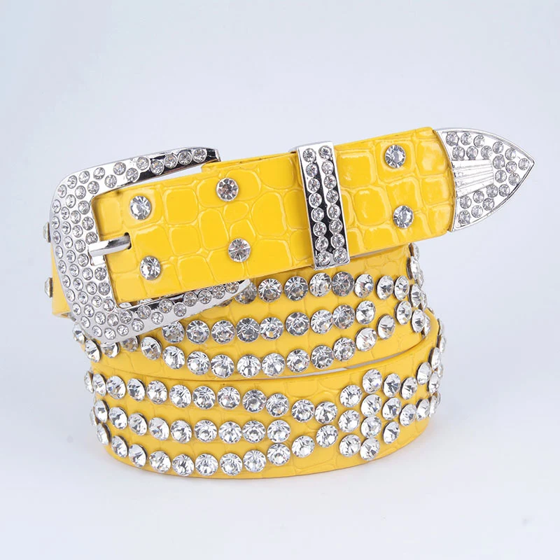 Diamond Leather Belt