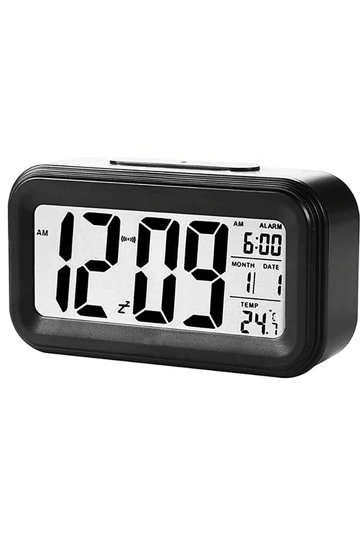 Black LED Digital Alarm Clock with Night Light