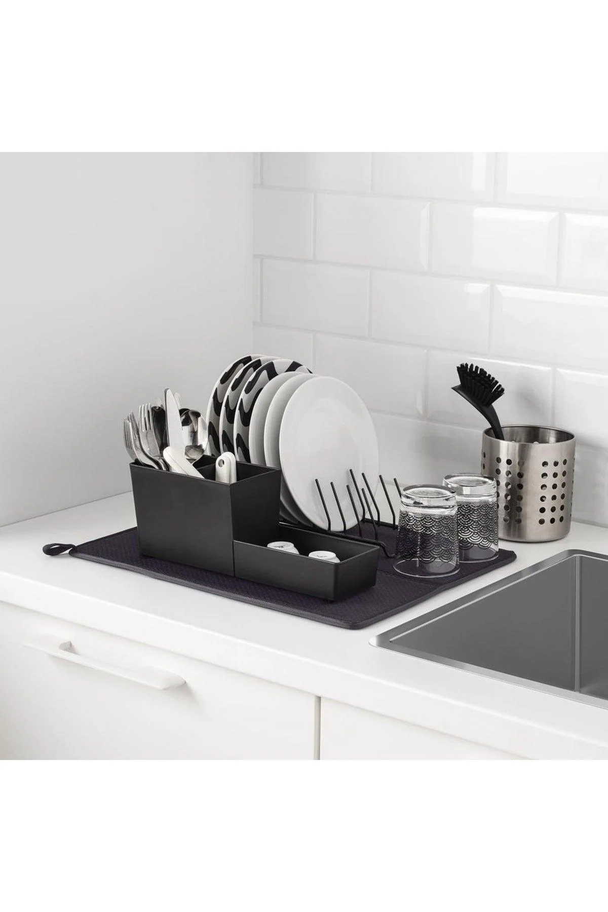 Gray Dish Drying Cover