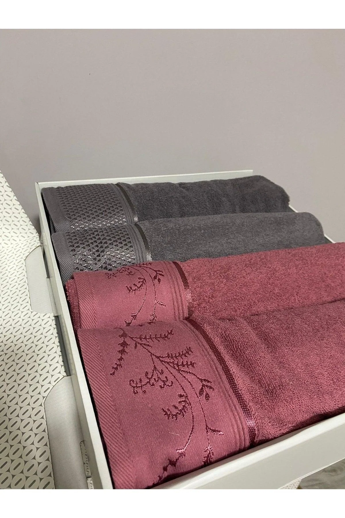 2-piece cotton beach towels and 2-piece head towels set