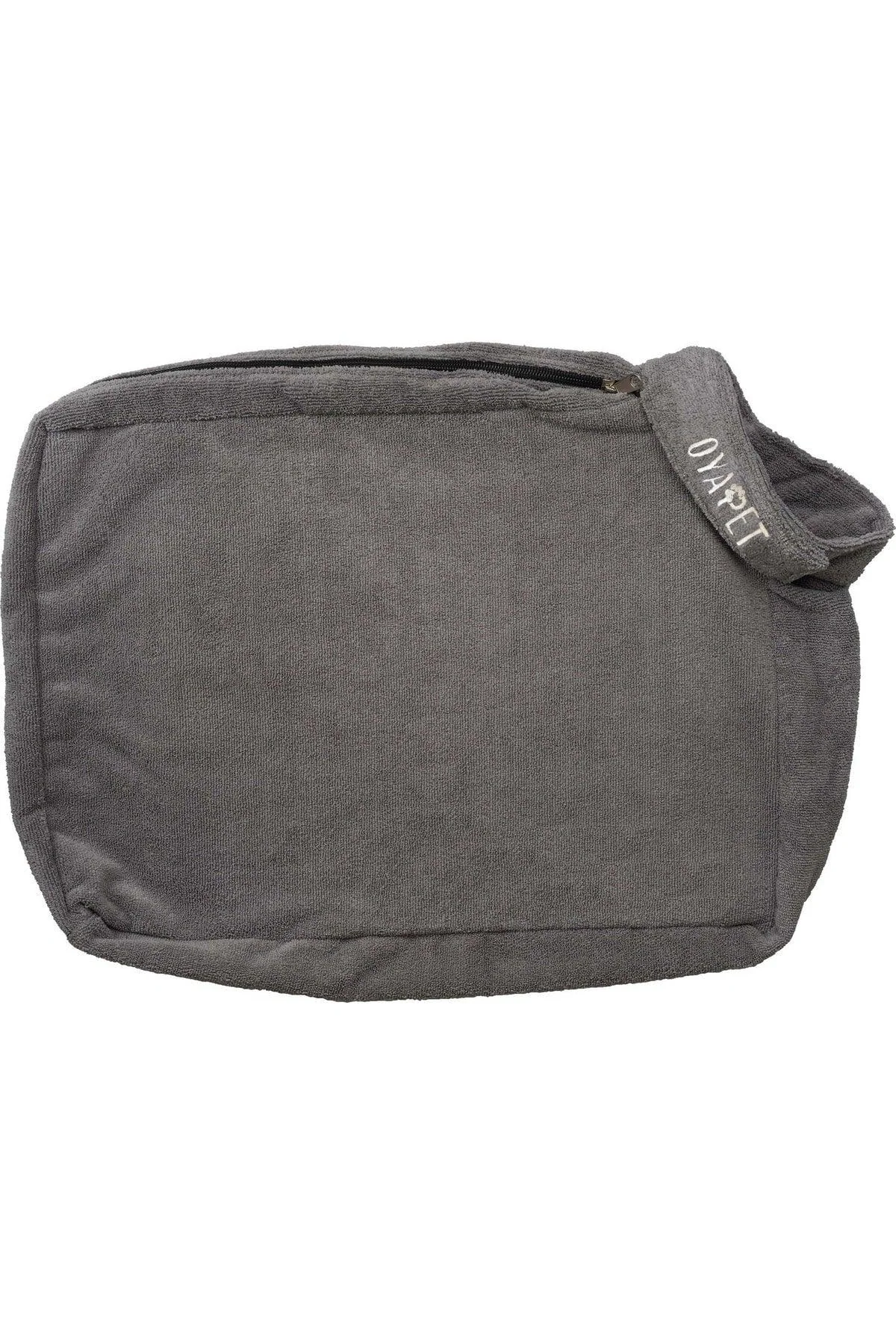 Zippered microfiber dog drying robe in gray