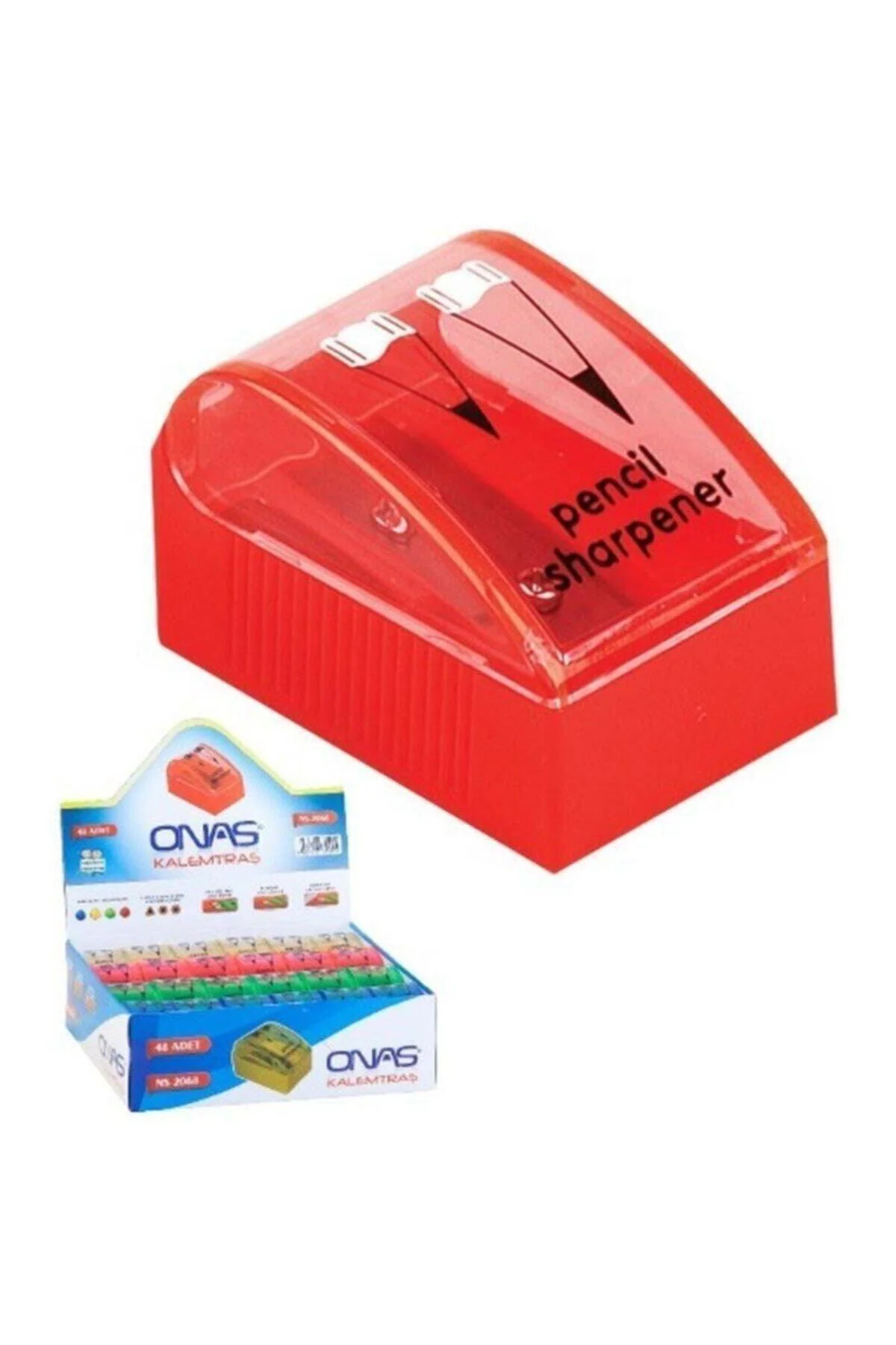 Double-capped metal pencil sharpener