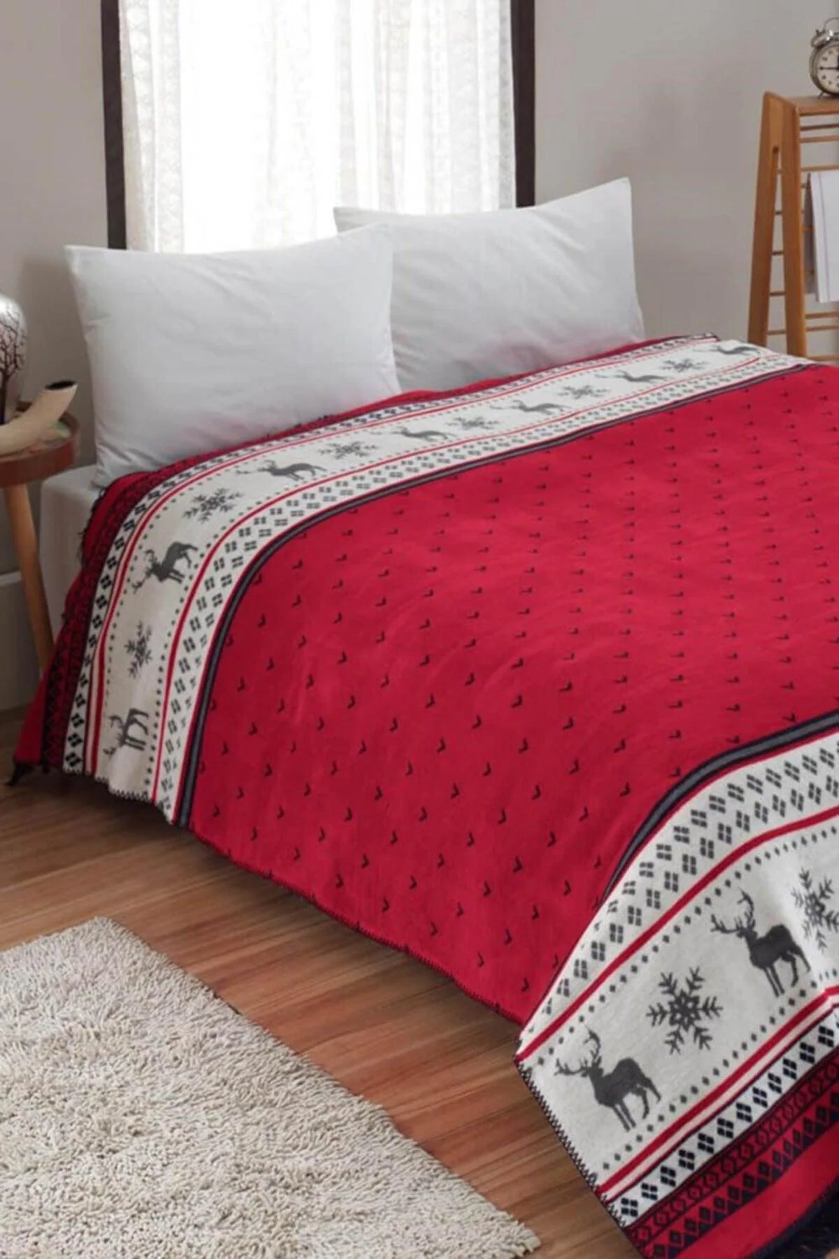 180x220 cm Double Cotton Blanket - Lightweight & Warm, 1780 g