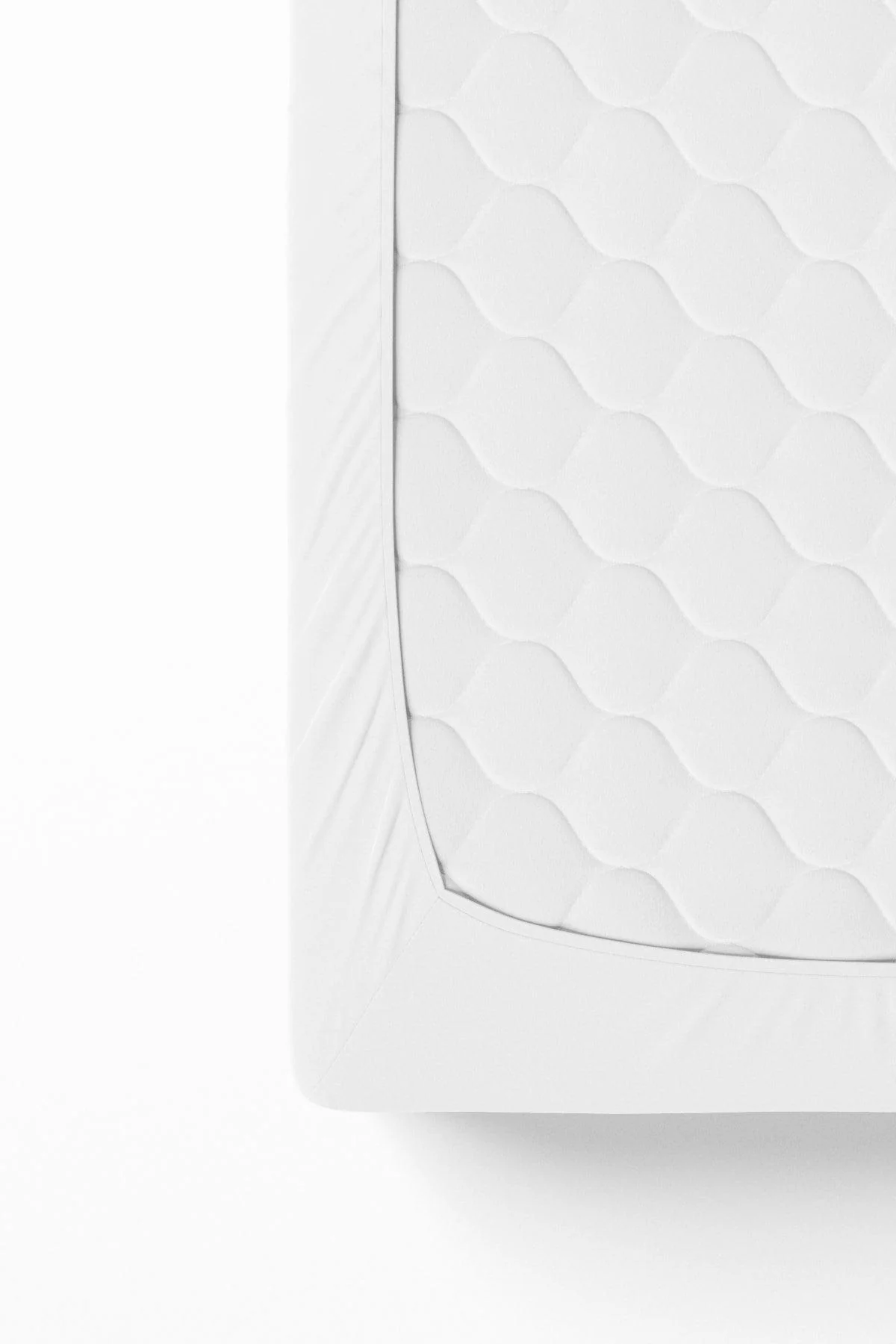 White Double Cotton Elastic Bed Sheet 160x200 cm