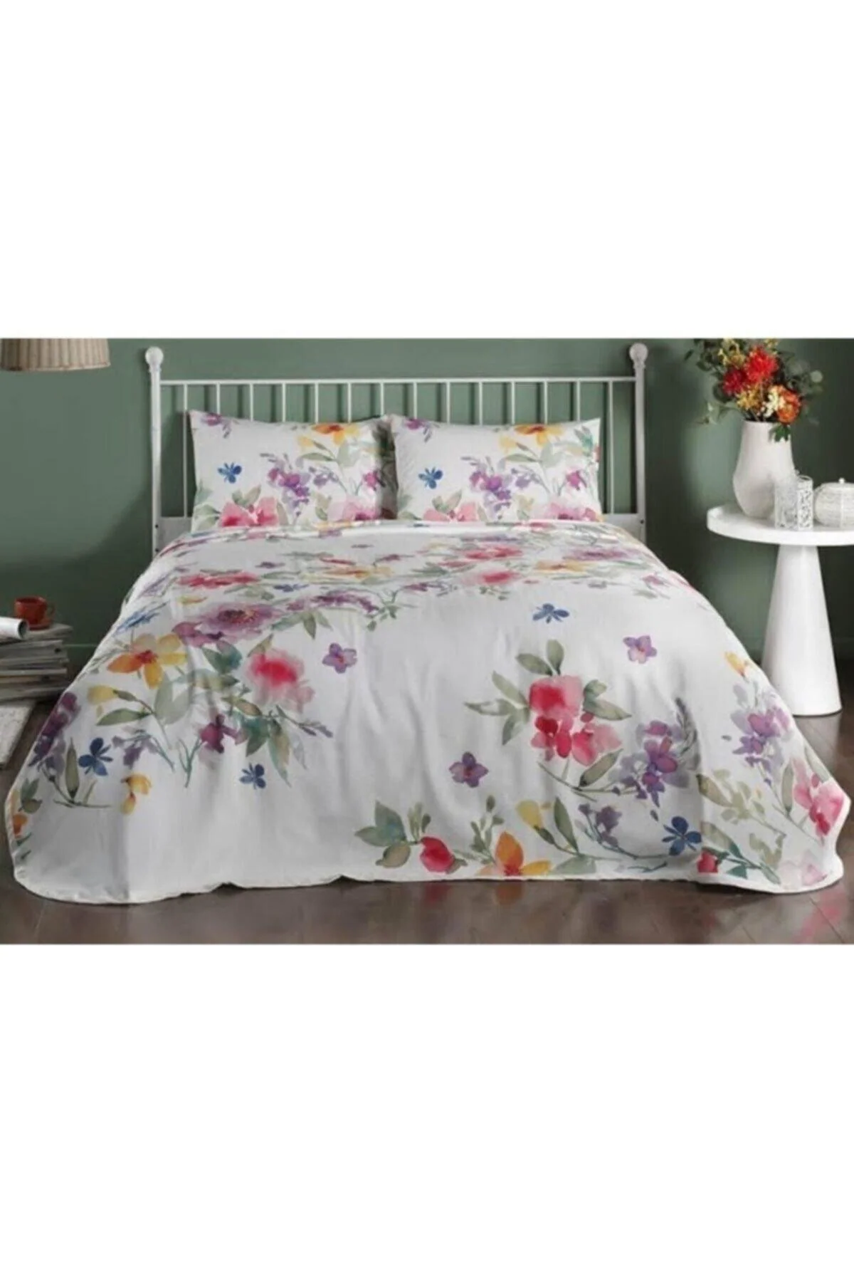 Double Cotton Pique Bedding Set – 200x230 cm Duvet, 160x200 cm Sheet, Pillowcases