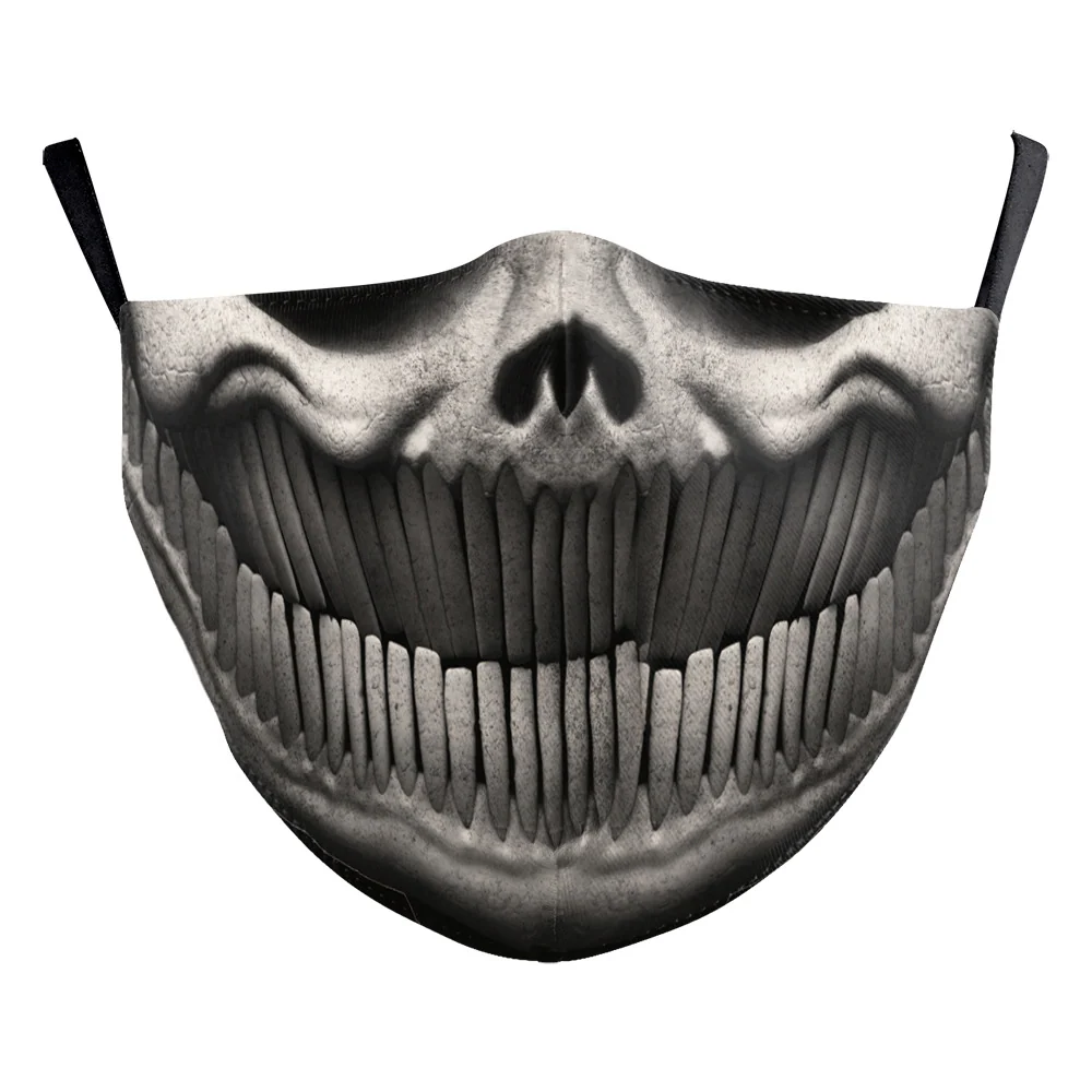 Double-Layer Halloween Funny Face Skull Mask