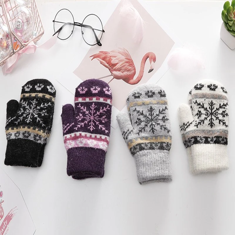 Double-Layer Touchscreen Gloves for Women
