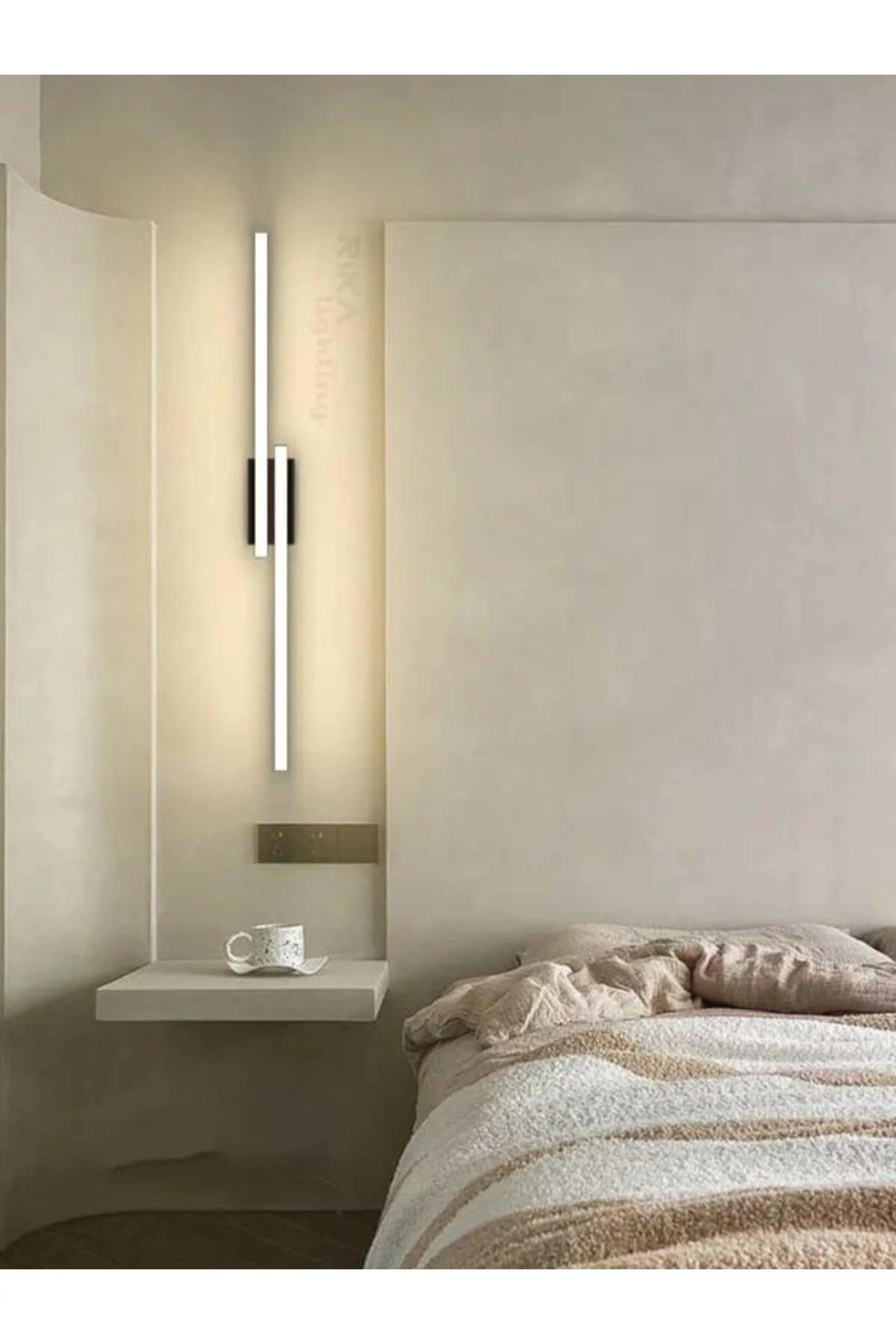 Colorful LED wall sconce 50 cm with daylight white light for ambiance lighting