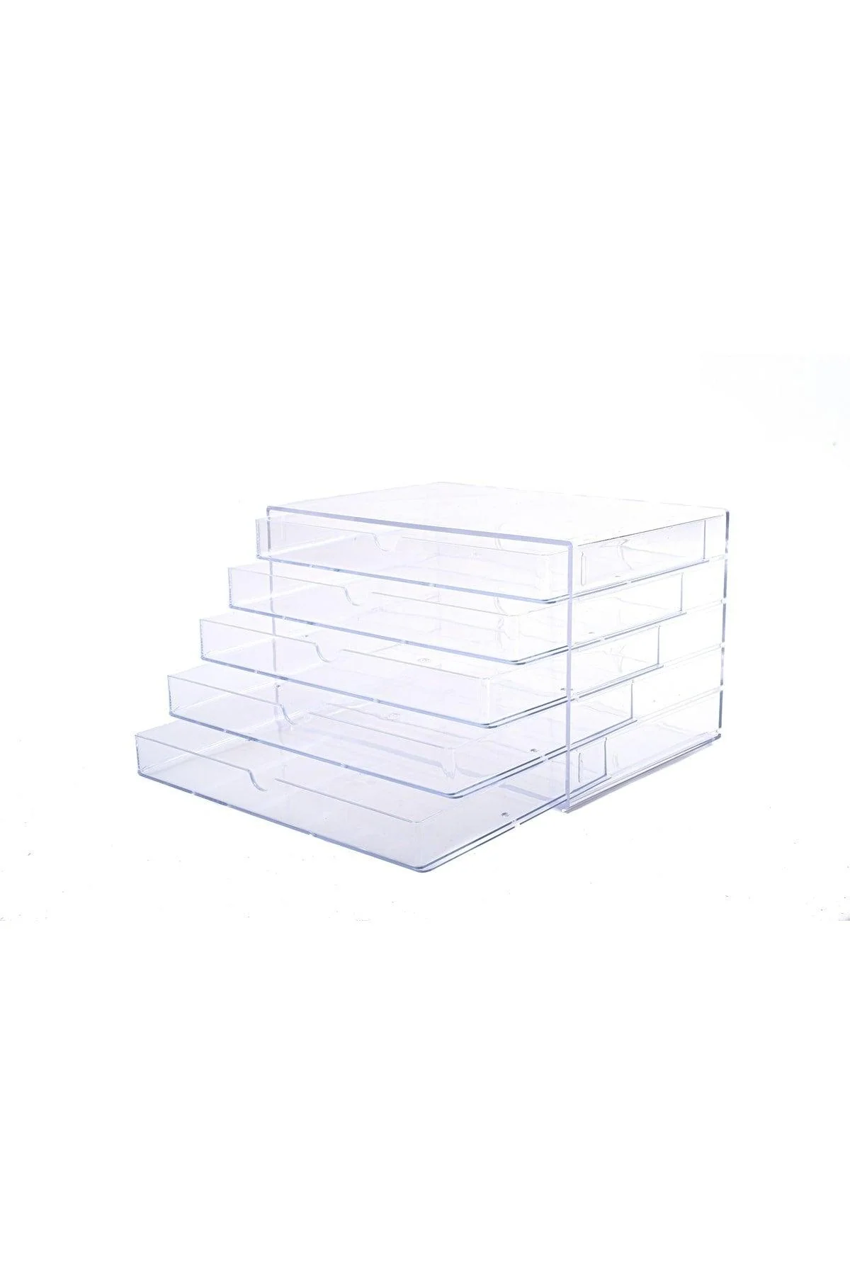 5-piece makeup drawer organizer with spacious compartments