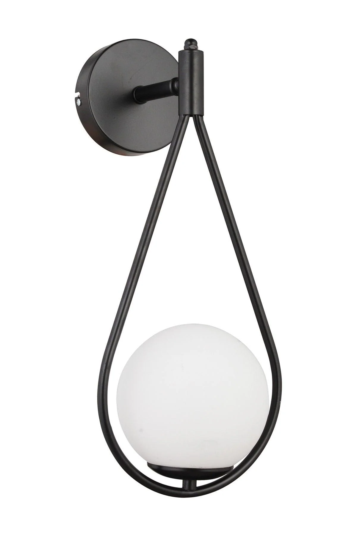 Modern black wall sconce with E27 socket