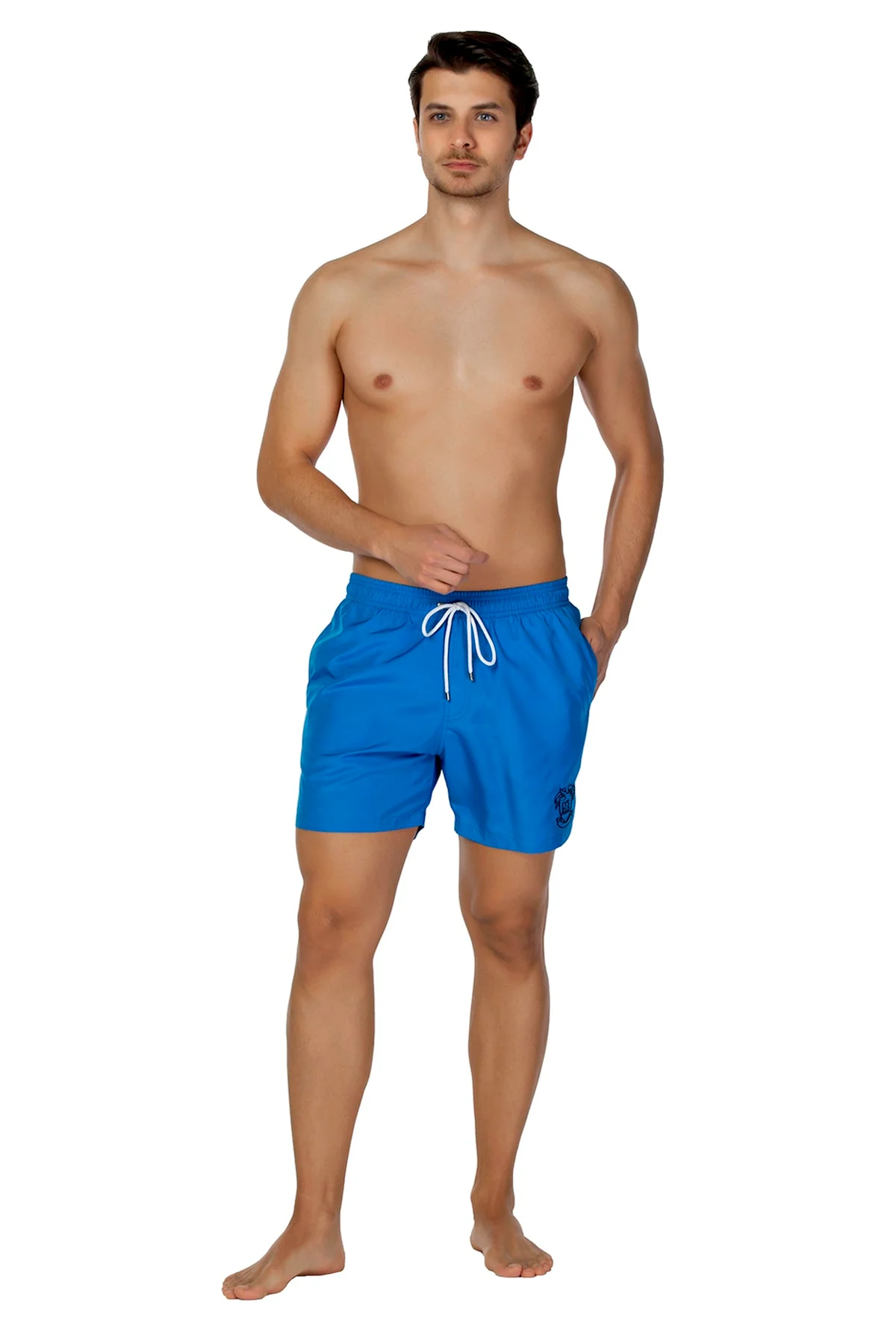 Men's Basic Saxony Swim Shorts in Polyester